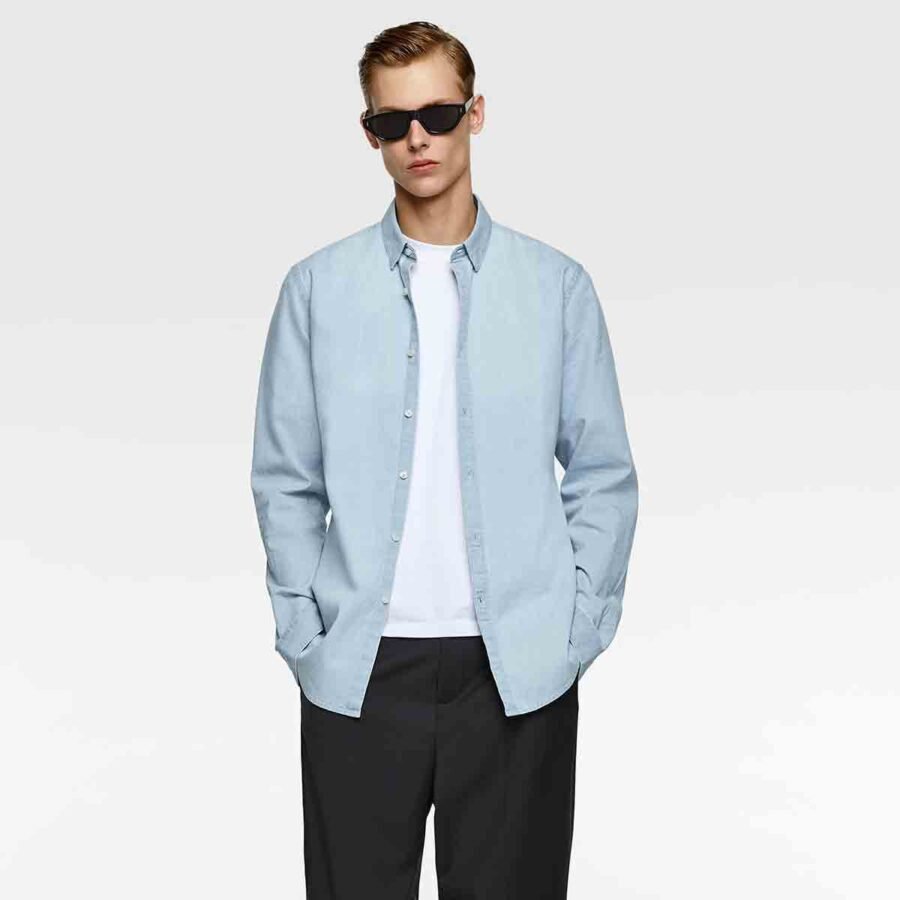 Najasa Washed Denim Shirt – Classic, Comfortable, and Timeless Style - Image 3
