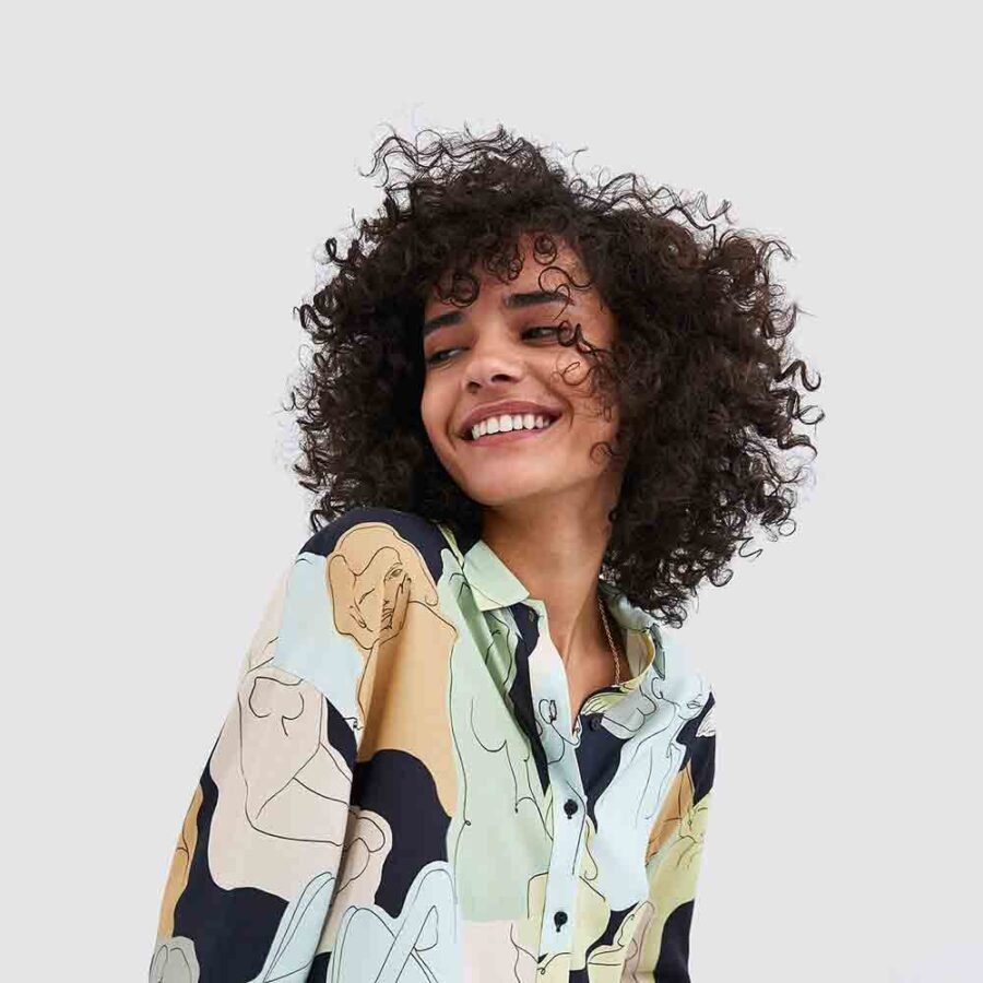 Najasa Abstract Print Cotton Blouse – Stylish, Comfortable, and Breathable for Every Season