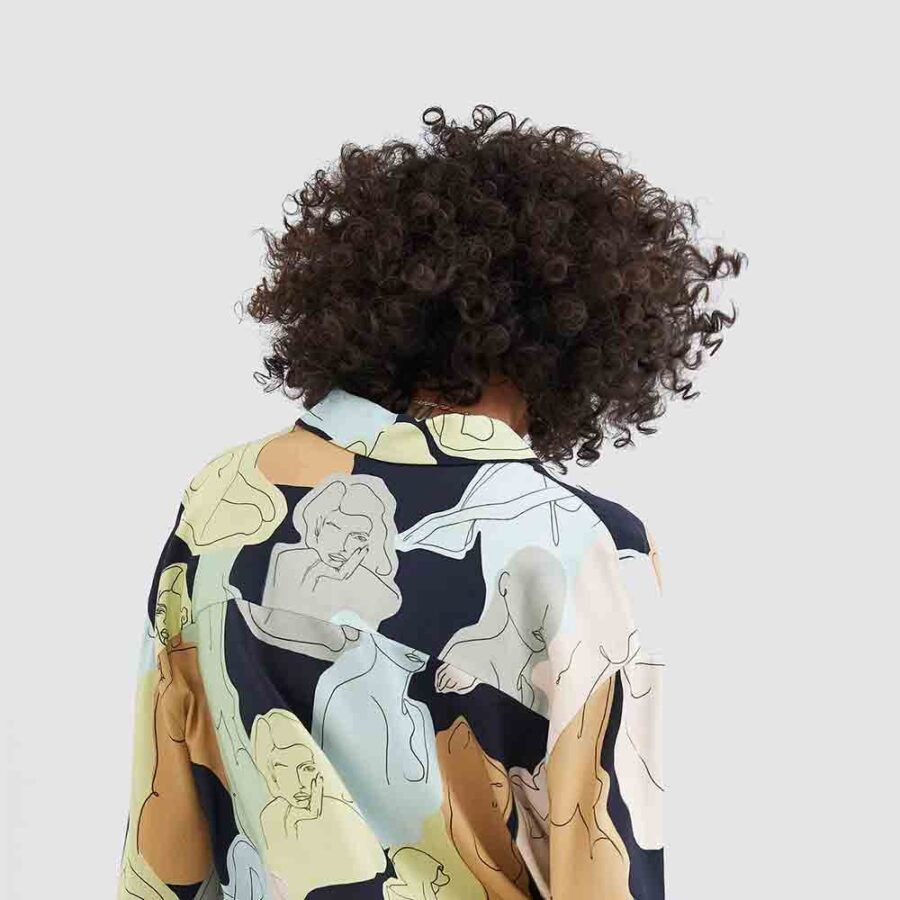 Najasa Abstract Print Cotton Blouse – Stylish, Comfortable, and Breathable for Every Season - Image 3