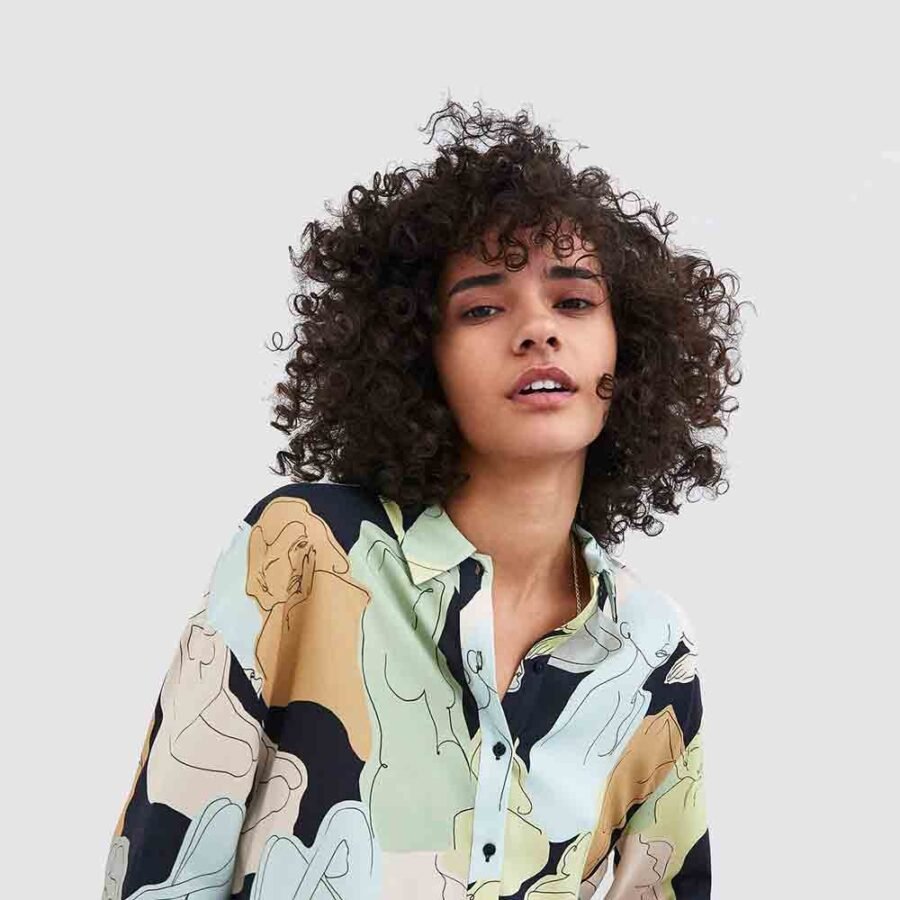 Najasa Abstract Print Cotton Blouse – Stylish, Comfortable, and Breathable for Every Season - Image 2